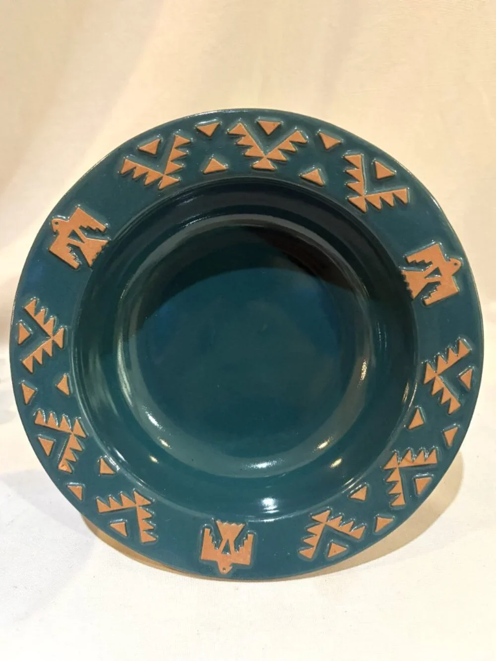 Pair of VTG Frankoma Southwest Native American Bowls 7.75